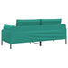 3-Zits Bank Turquoise 222 x 81 x 89 cm fluweel