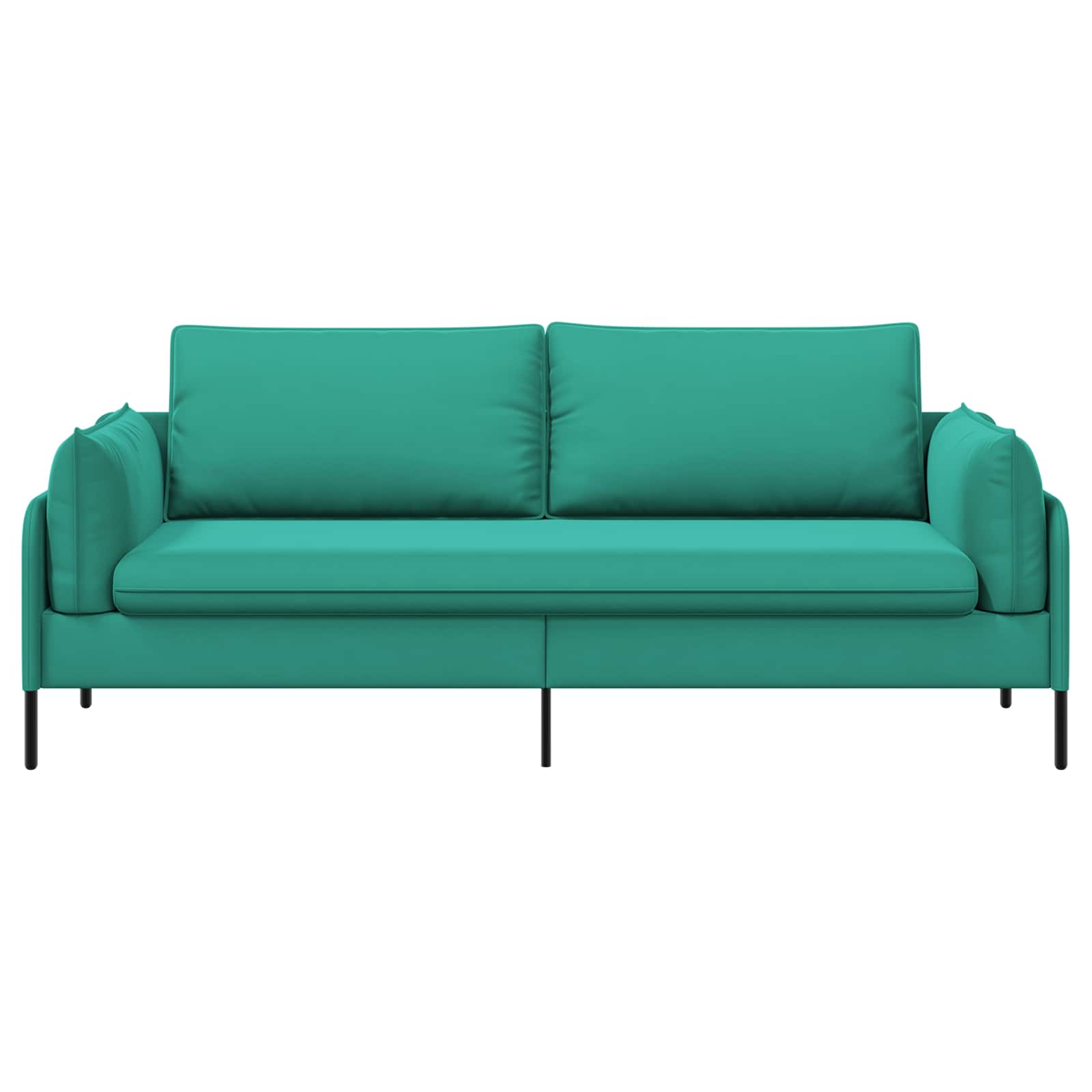 3-Zits Bank Turquoise 222 x 81 x 89 cm fluweel