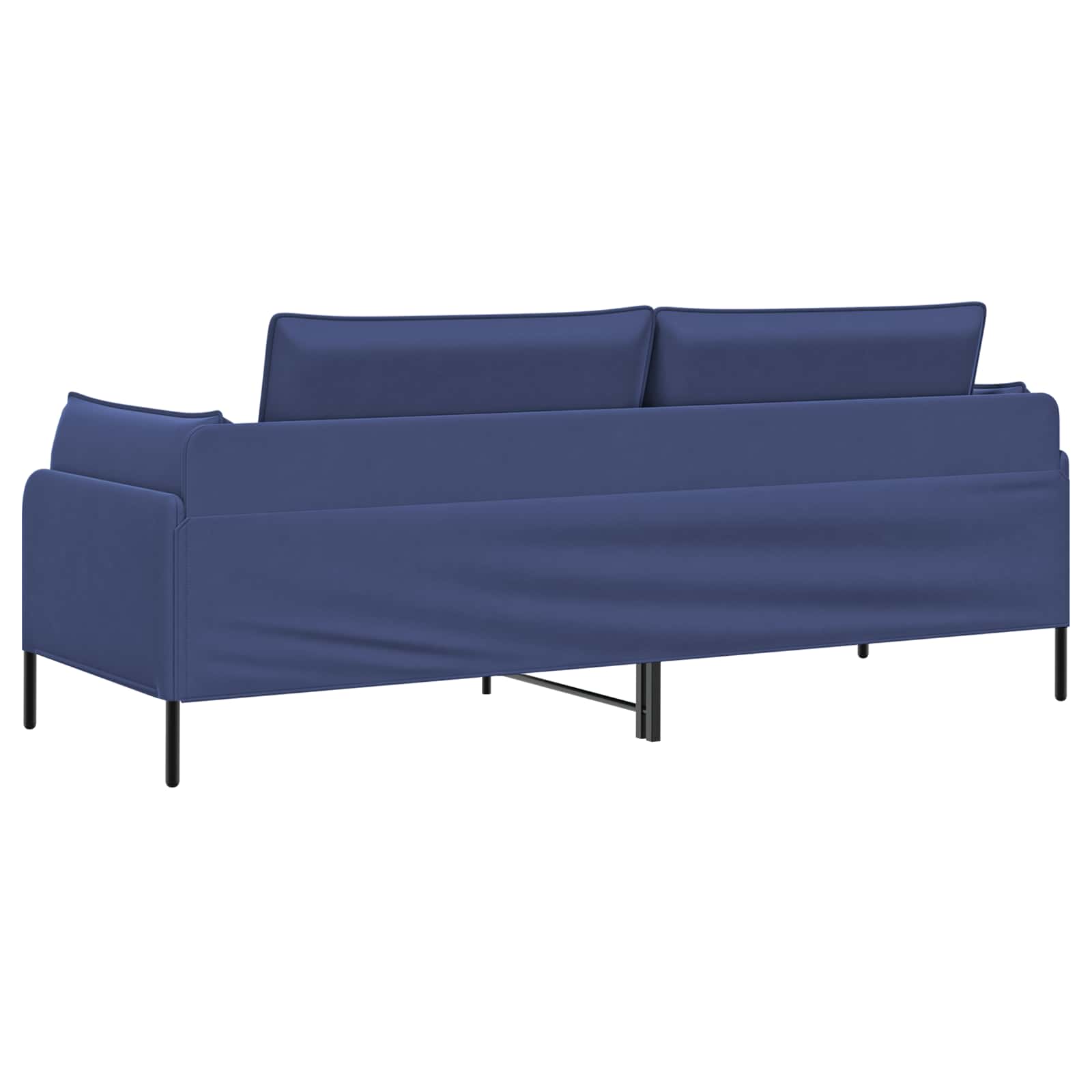 3-Zits Bank Politieblauw 222 x 81 x 89 cm fluweel