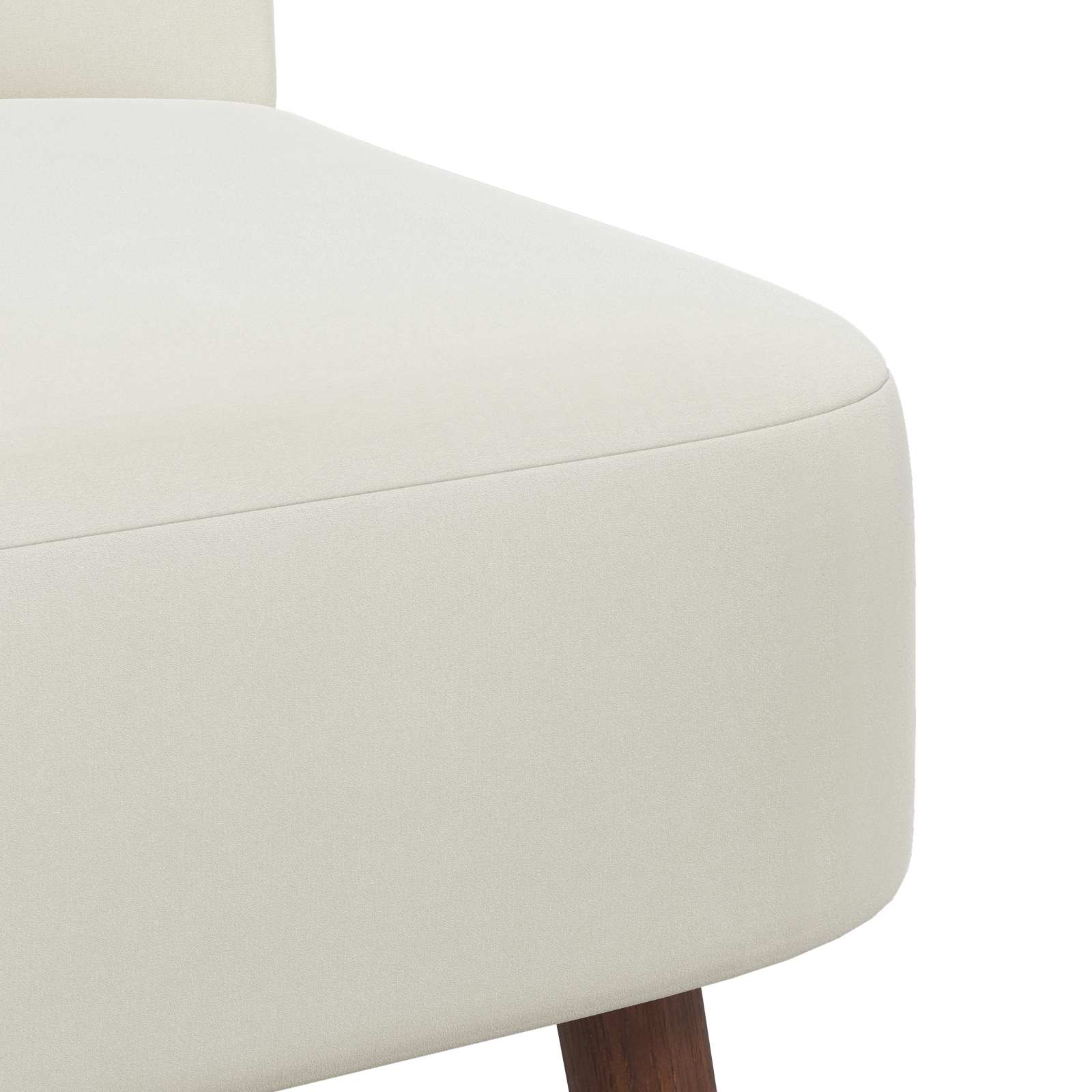 Slipper Stoel Crèmekleurig fluweel