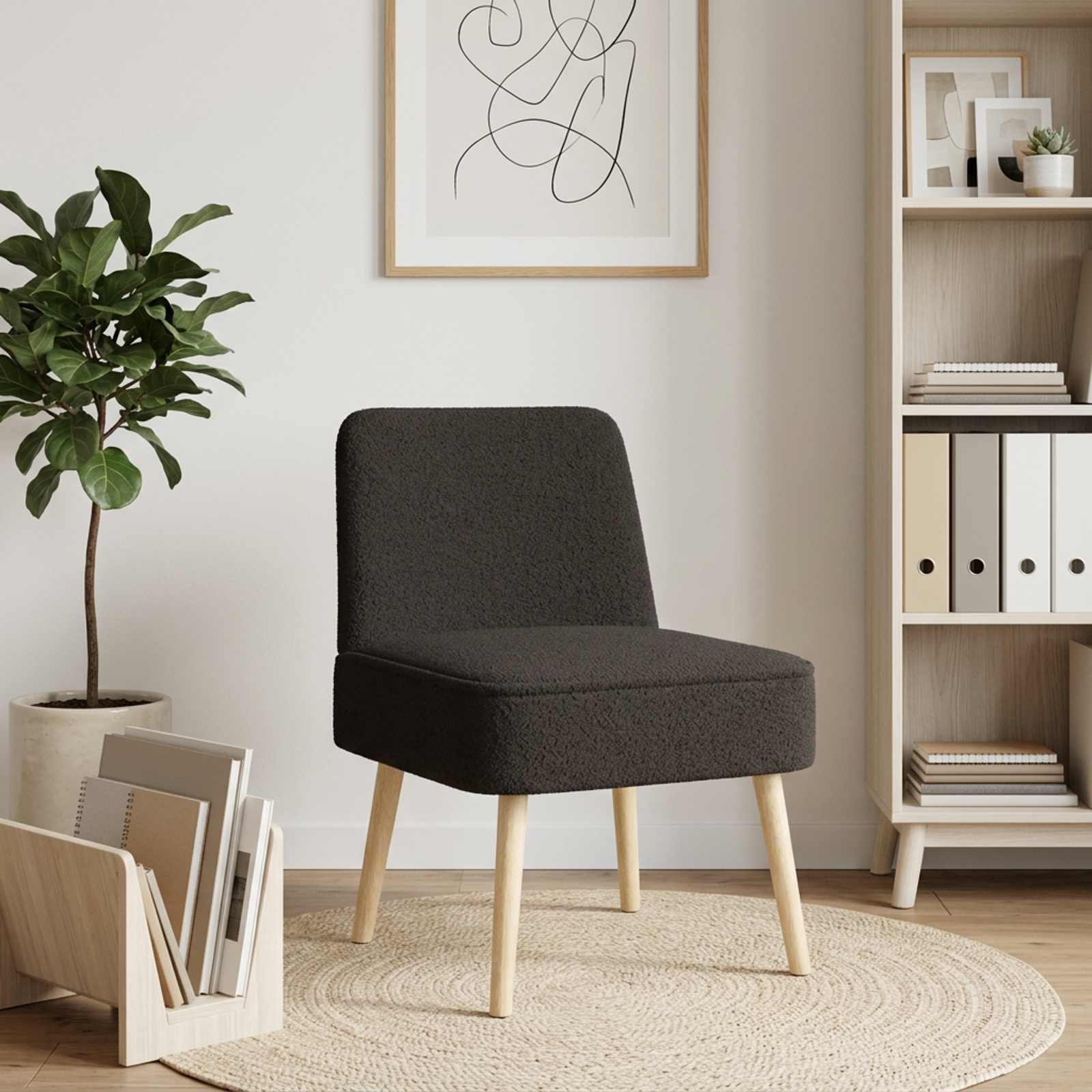 Slipper Stoel Zwart