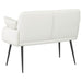 Tweezitsbank met metalen poten 2-zits Wit Kunstleer