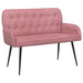 Tweezitsbank met metalen poten 2-zits Roze fluweel