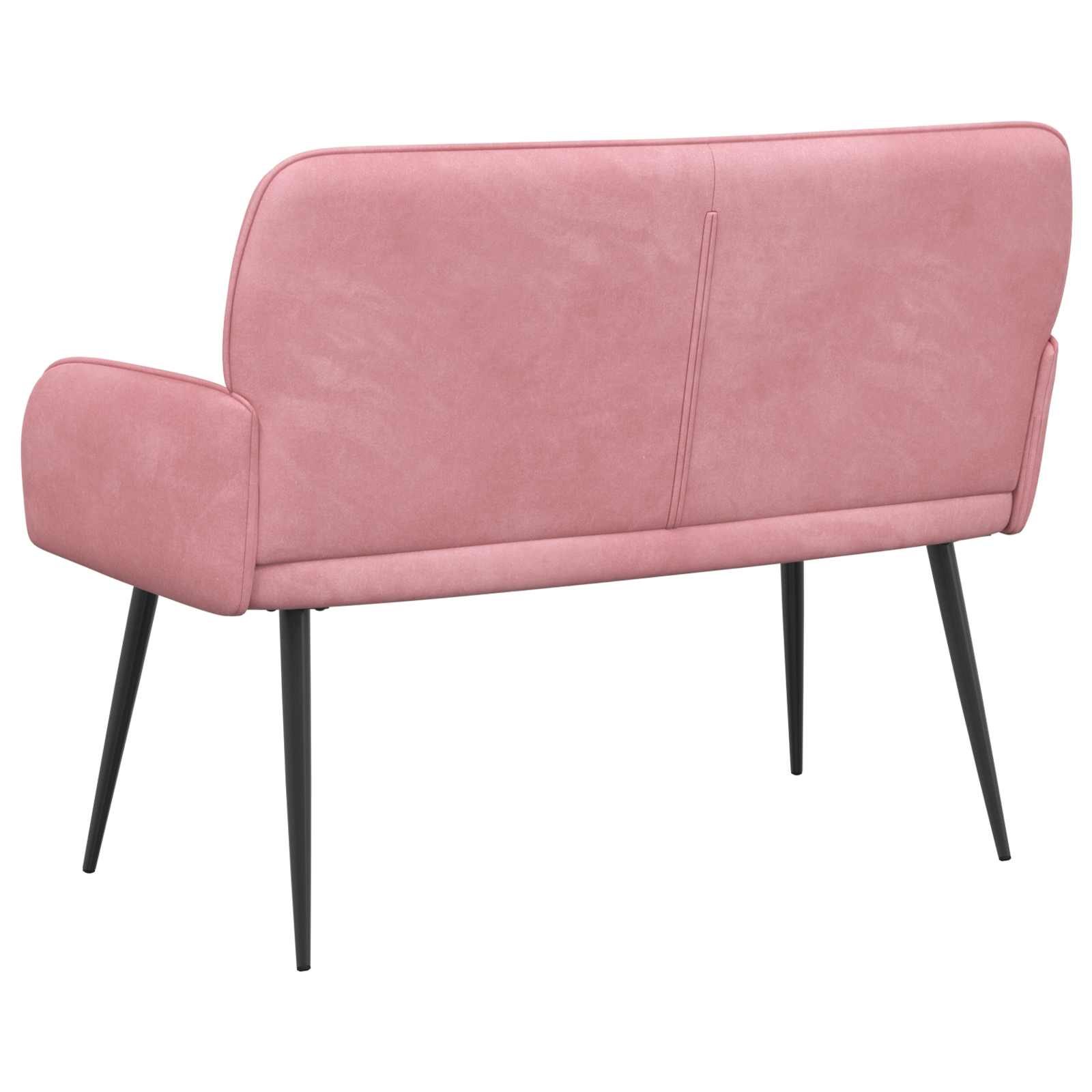 Tweezitsbank met metalen poten 2-zits Roze fluweel