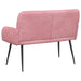 Tweezitsbank met metalen poten 2-zits Roze fluweel