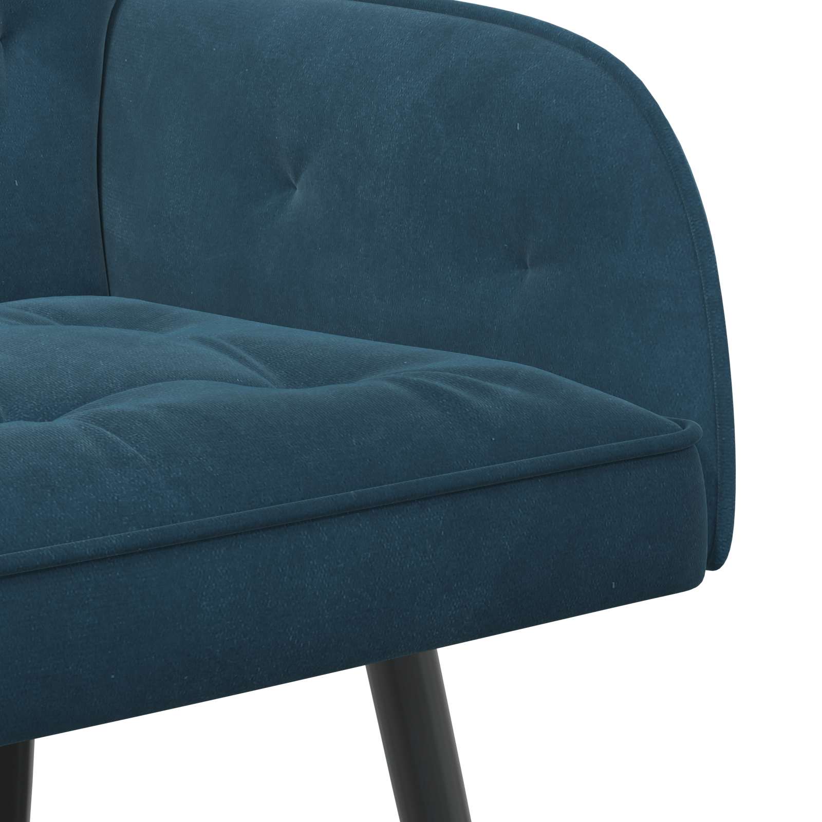 Tweezitsbank met metalen poten 2-zits Blauw fluweel