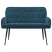 Tweezitsbank met metalen poten 2-zits Blauw fluweel