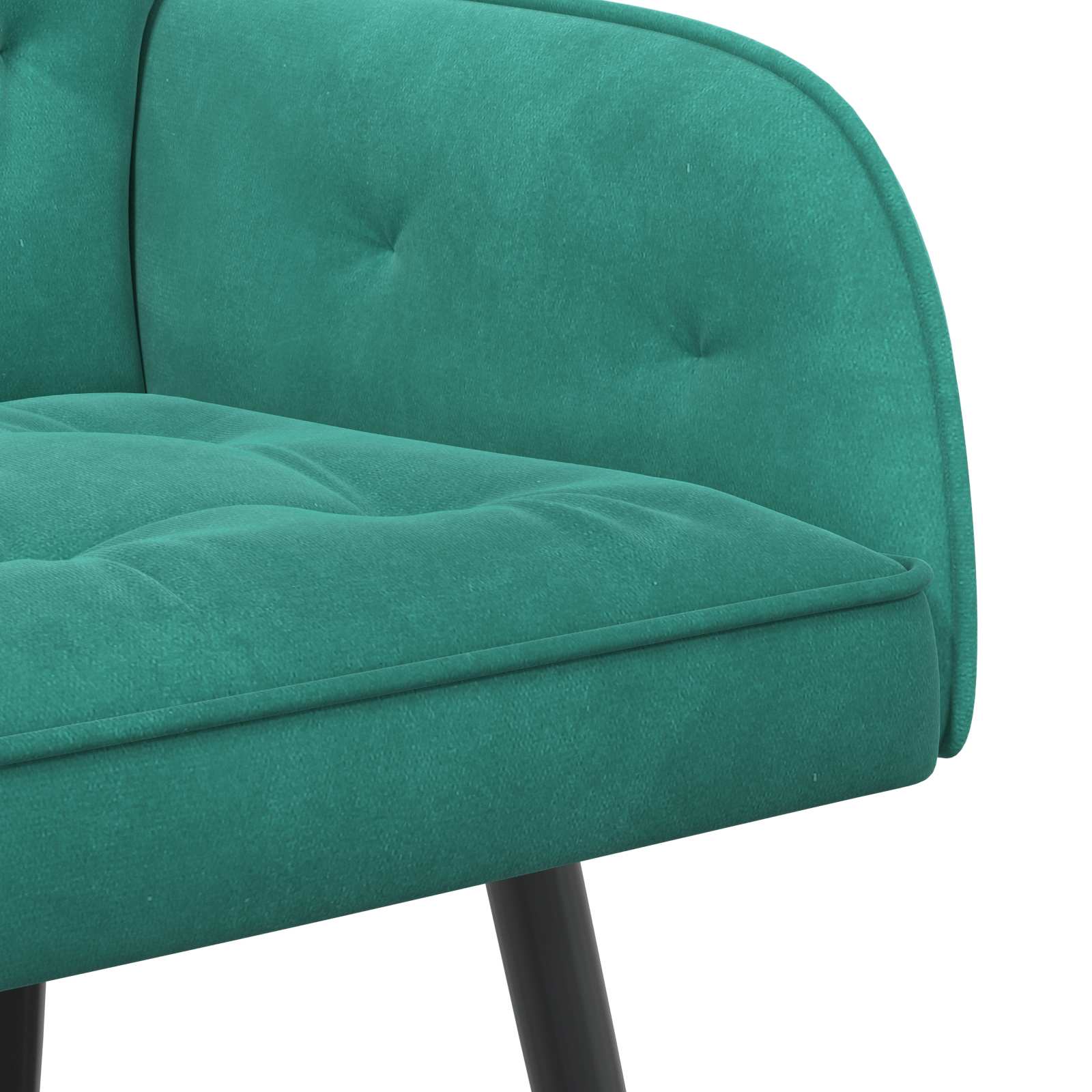 Tweezitsbank met metalen poten 2-zits Turquoise fluweel