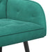Tweezitsbank met metalen poten 2-zits Turquoise fluweel