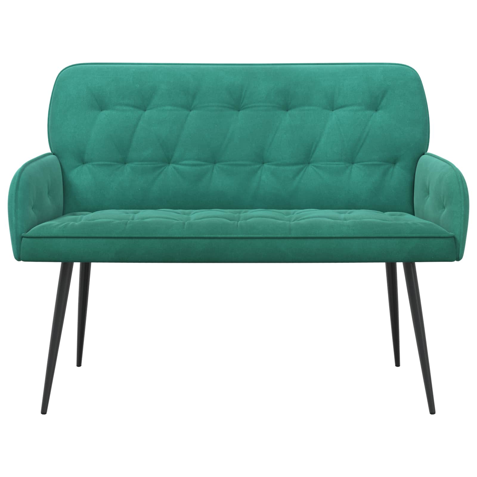 Tweezitsbank met metalen poten 2-zits Turquoise fluweel