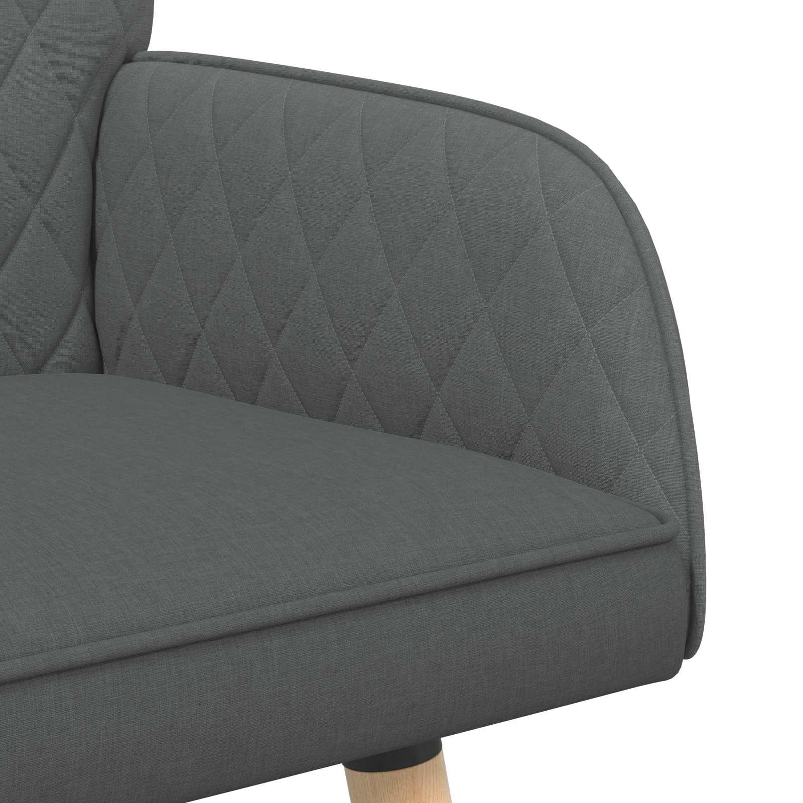 2-zitsbank met massief houten poten 2-zits Donkergrijs
