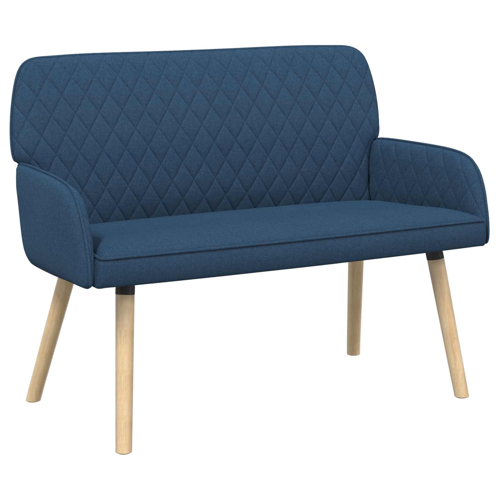 2-zitsbank met massief houten poten 2-zits Blauw Linnen stof