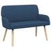 2-zitsbank met massief houten poten 2-zits Blauw Linnen stof
