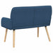 2-zitsbank met massief houten poten 2-zits Blauw Linnen stof