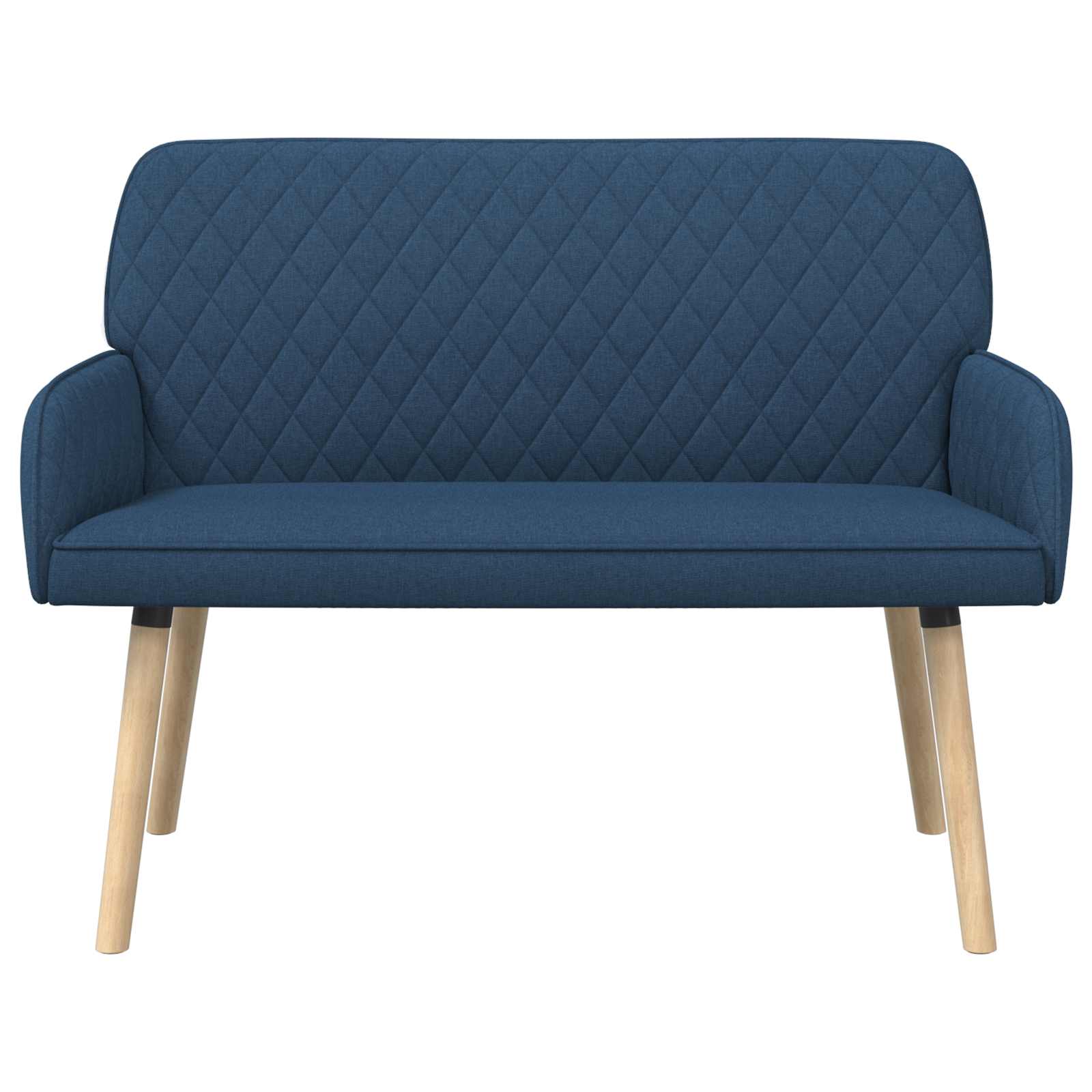 2-zitsbank met massief houten poten 2-zits Blauw Linnen stof