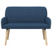 2-zitsbank met massief houten poten 2-zits Blauw Linnen stof