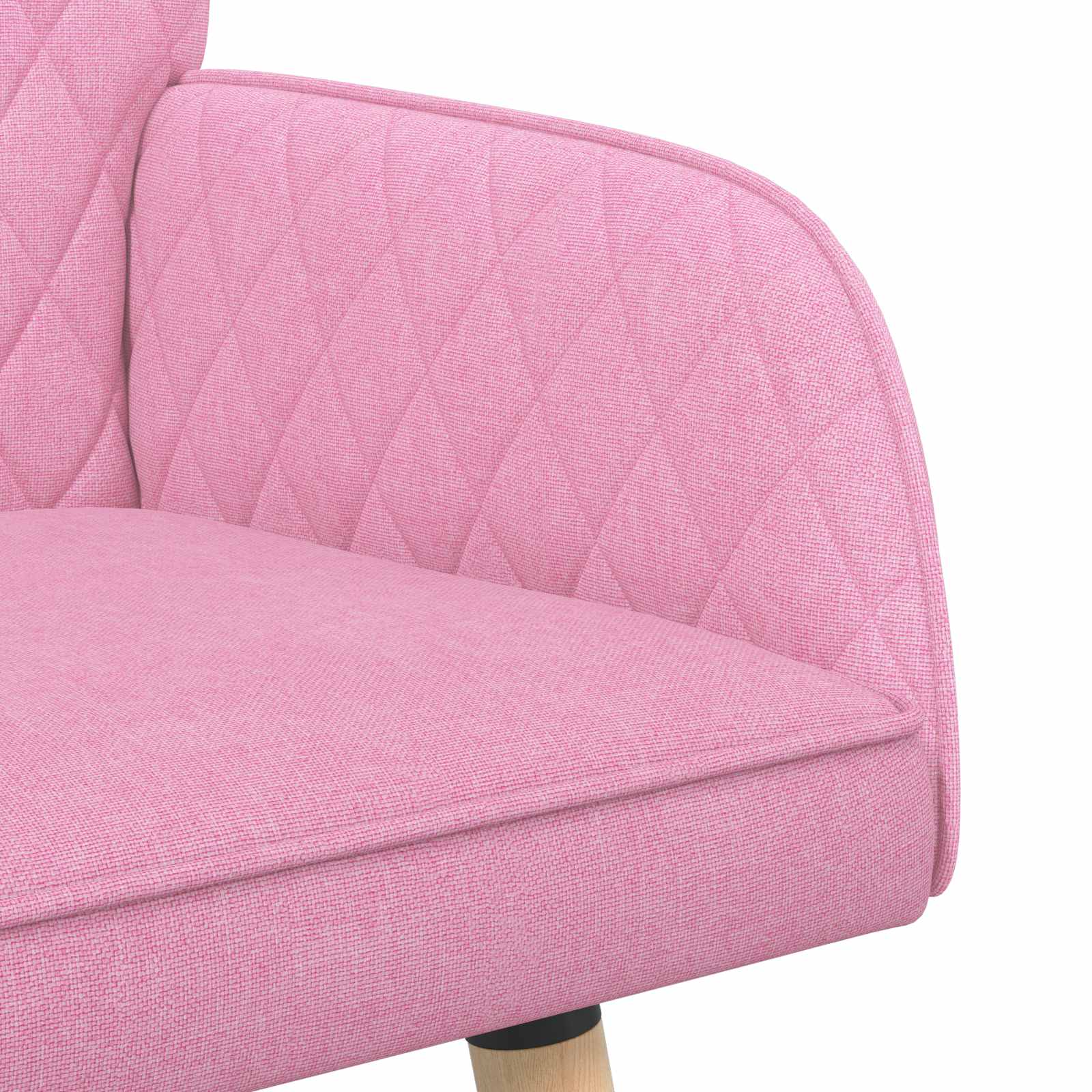 2-zitsbank met massief houten poten 2-zits Roze Linnen stof