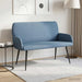 Tweezitsbank met metalen poten 2-zits Blauw Katoen Stof
