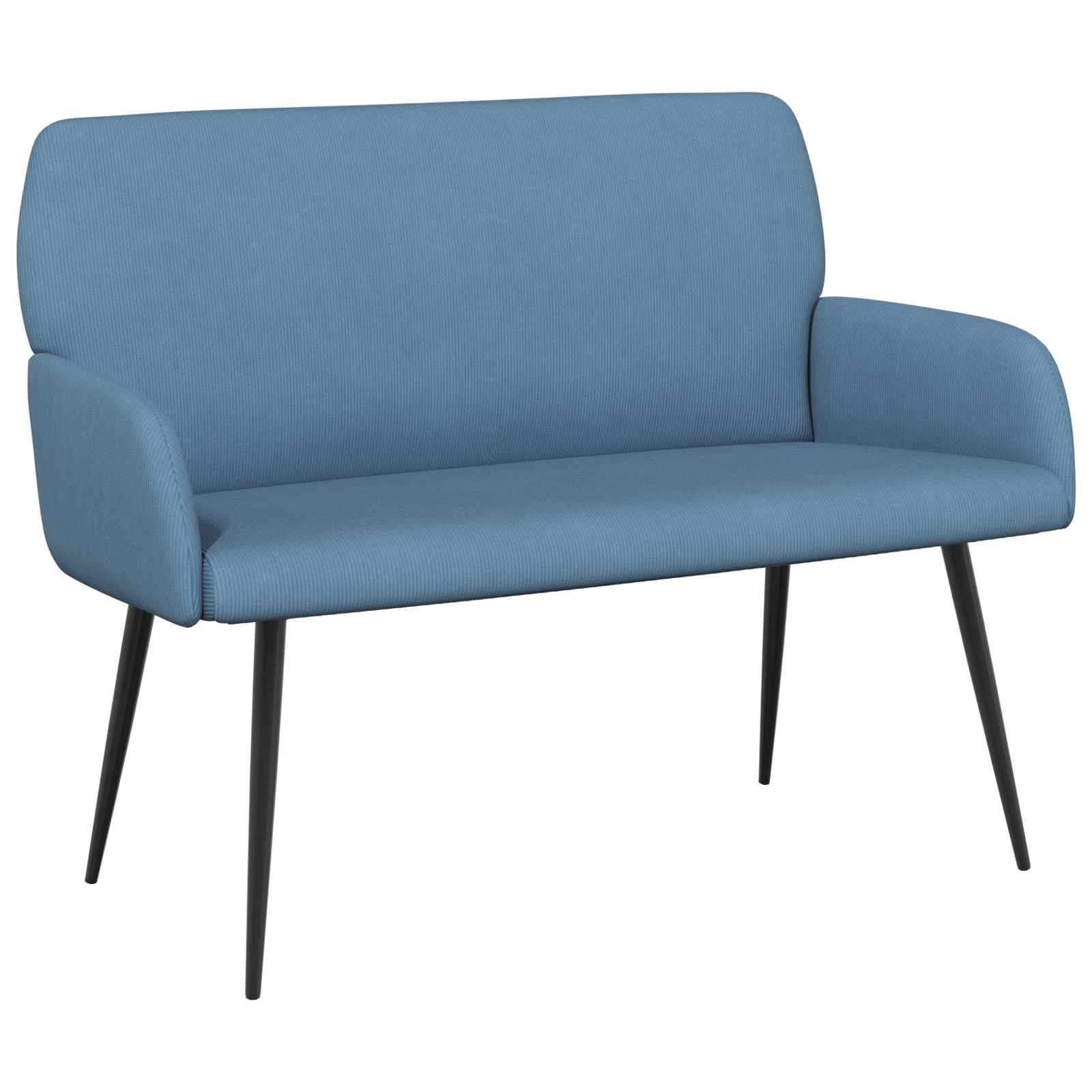 Tweezitsbank met metalen poten 2-zits Blauw Katoen Stof