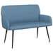 Tweezitsbank met metalen poten 2-zits Blauw Katoen Stof