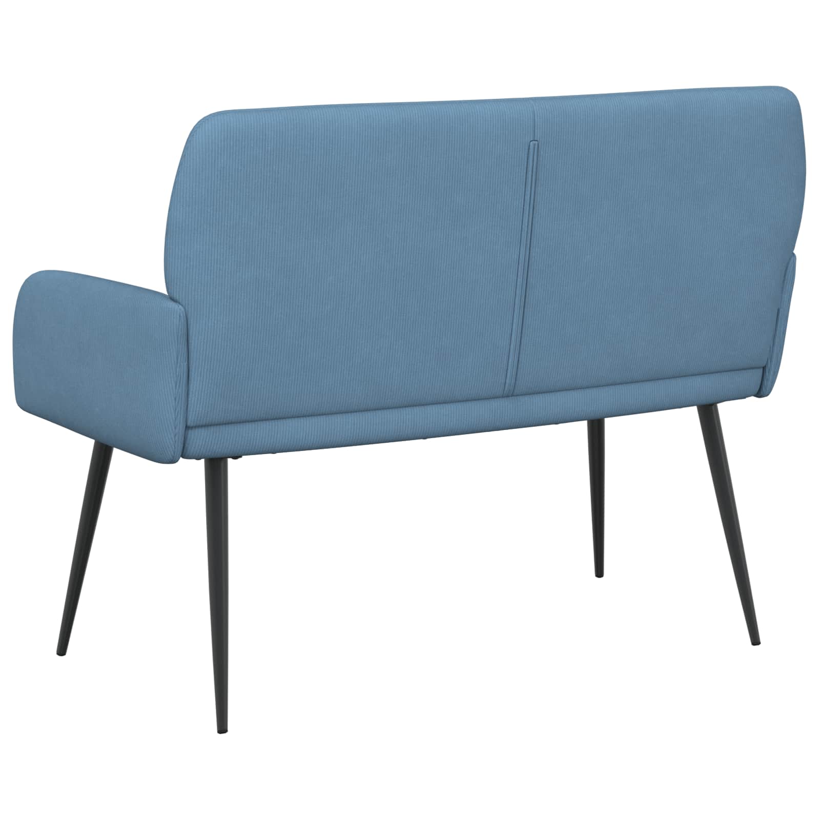 Tweezitsbank met metalen poten 2-zits Blauw Katoen Stof