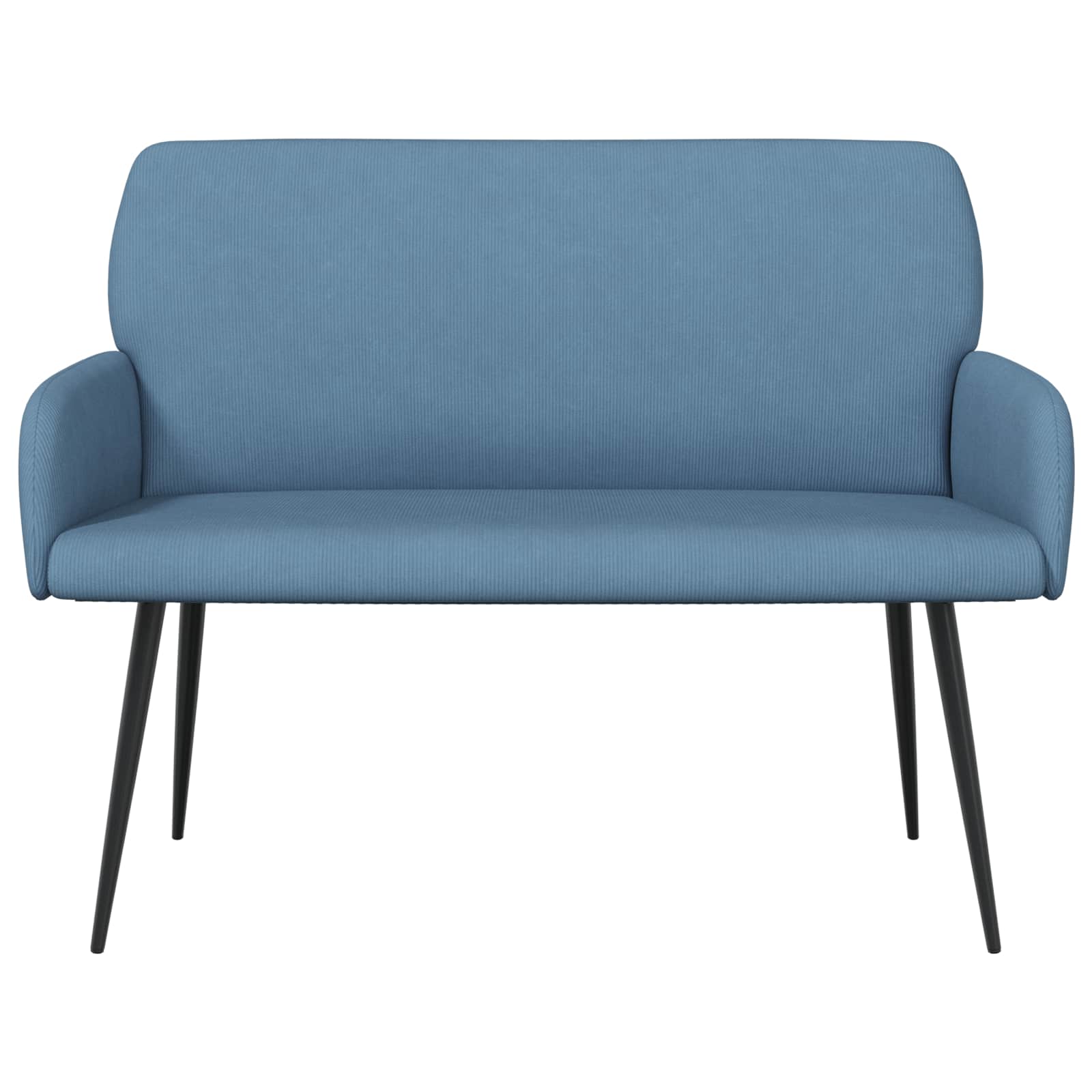 Tweezitsbank met metalen poten 2-zits Blauw Katoen Stof