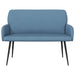 Tweezitsbank met metalen poten 2-zits Blauw Katoen Stof