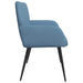 Tweezitsbank met metalen poten 2-zits Blauw Katoen Stof