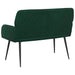 2-zitsbank met metalen poten 2-zits Donkergroen fluweel