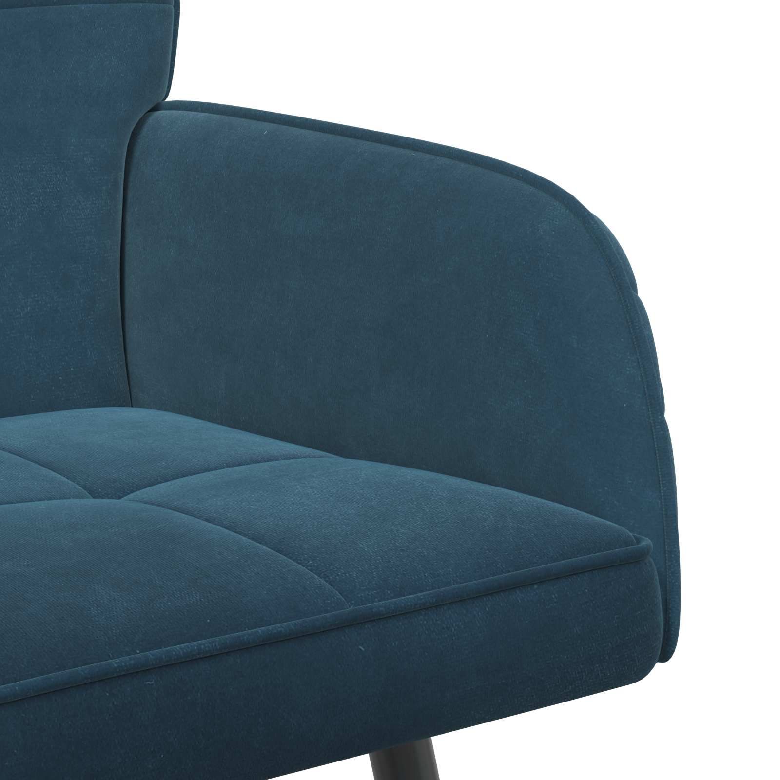 2-zitsbank met metalen poten 2-zits Blauw fluweel
