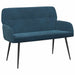 2-zitsbank met metalen poten 2-zits Blauw fluweel