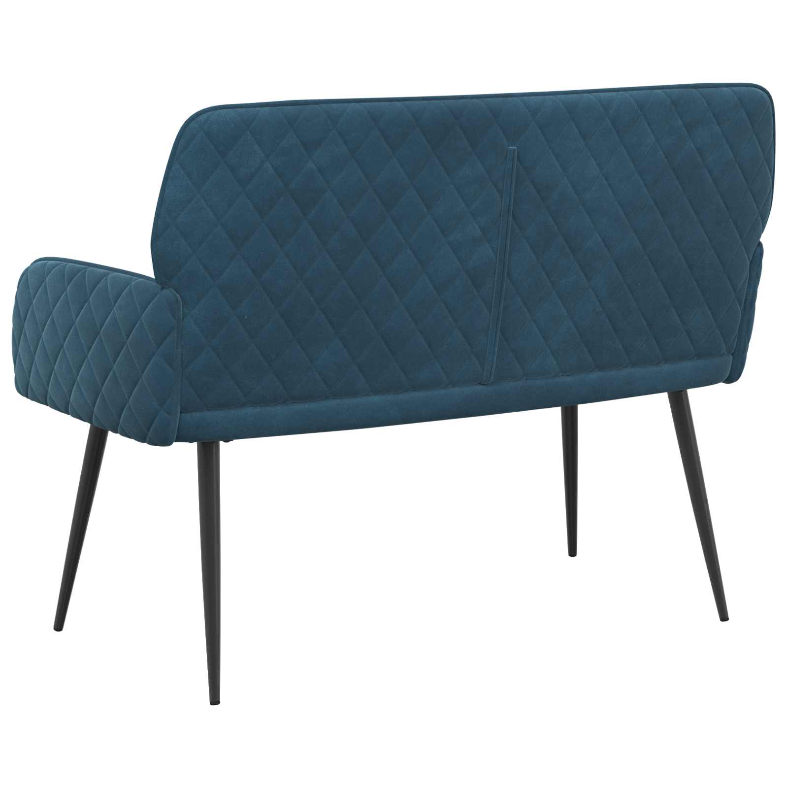 2-zitsbank met metalen poten 2-zits Blauw fluweel