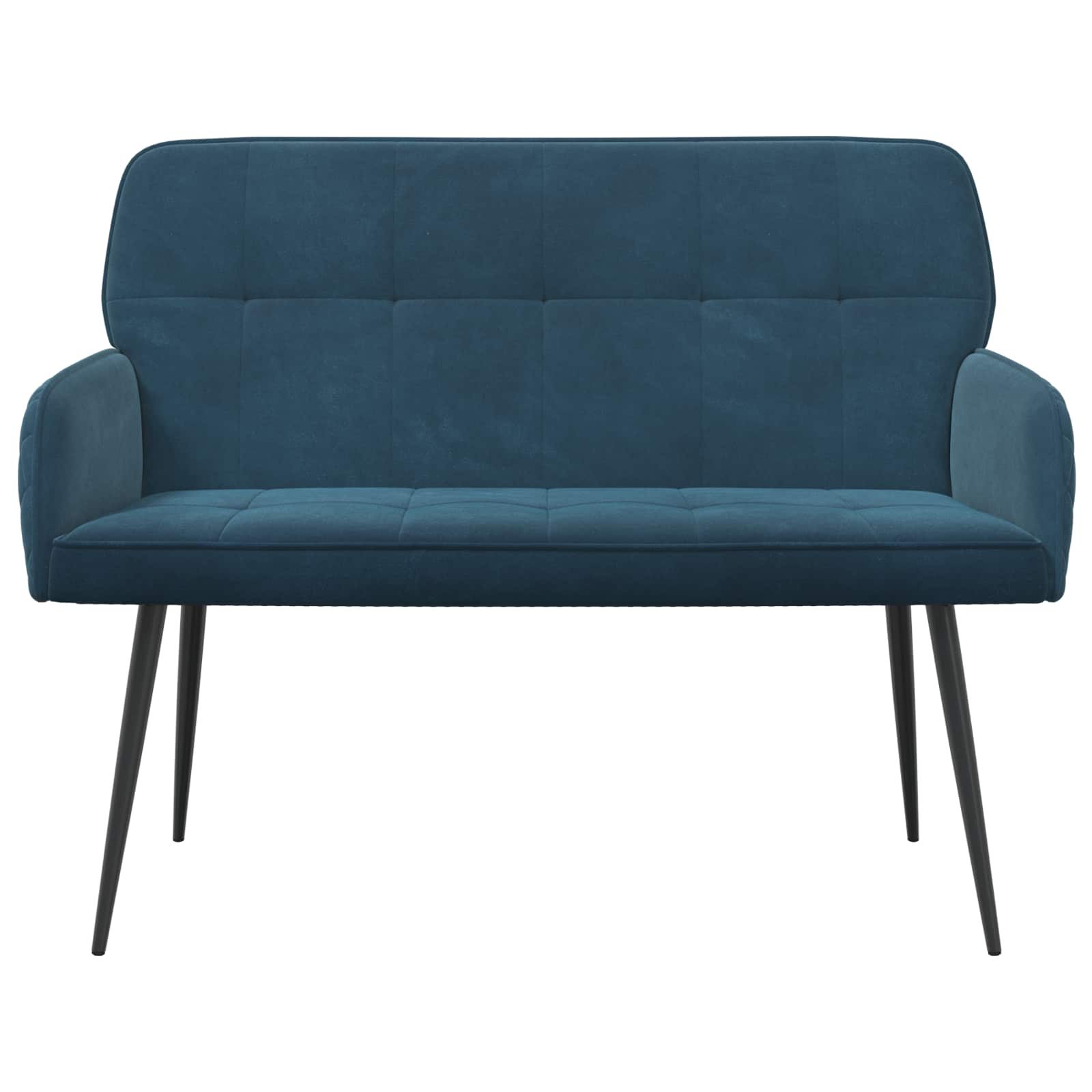 2-zitsbank met metalen poten 2-zits Blauw fluweel