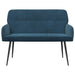 2-zitsbank met metalen poten 2-zits Blauw fluweel