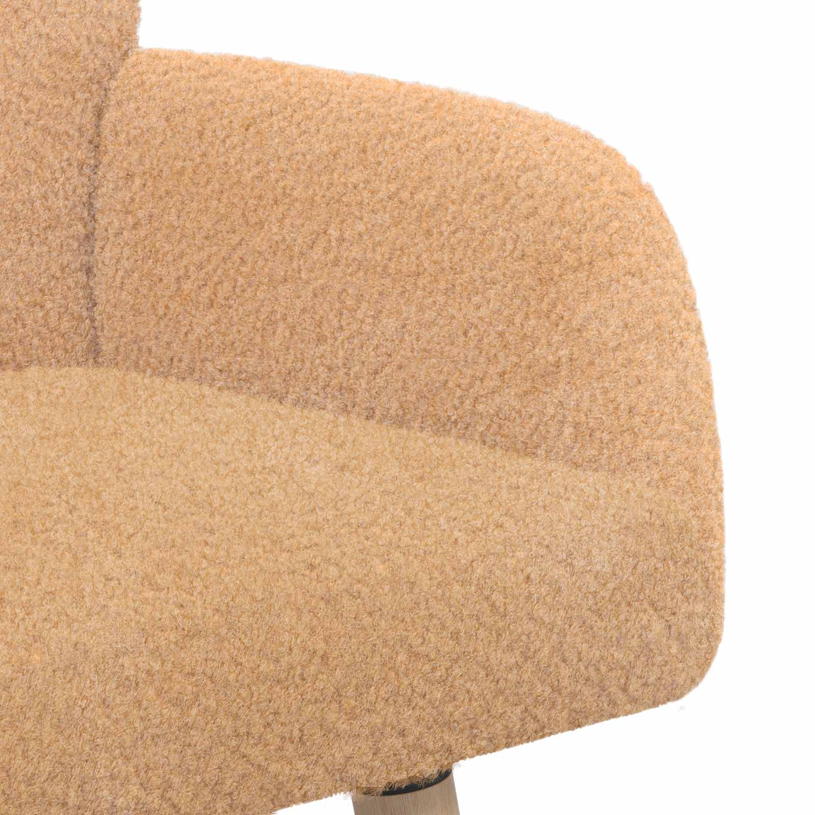 2-zitsbank met massief houten poten Beige Bouclé
