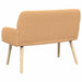 2-zitsbank met massief houten poten Beige Bouclé