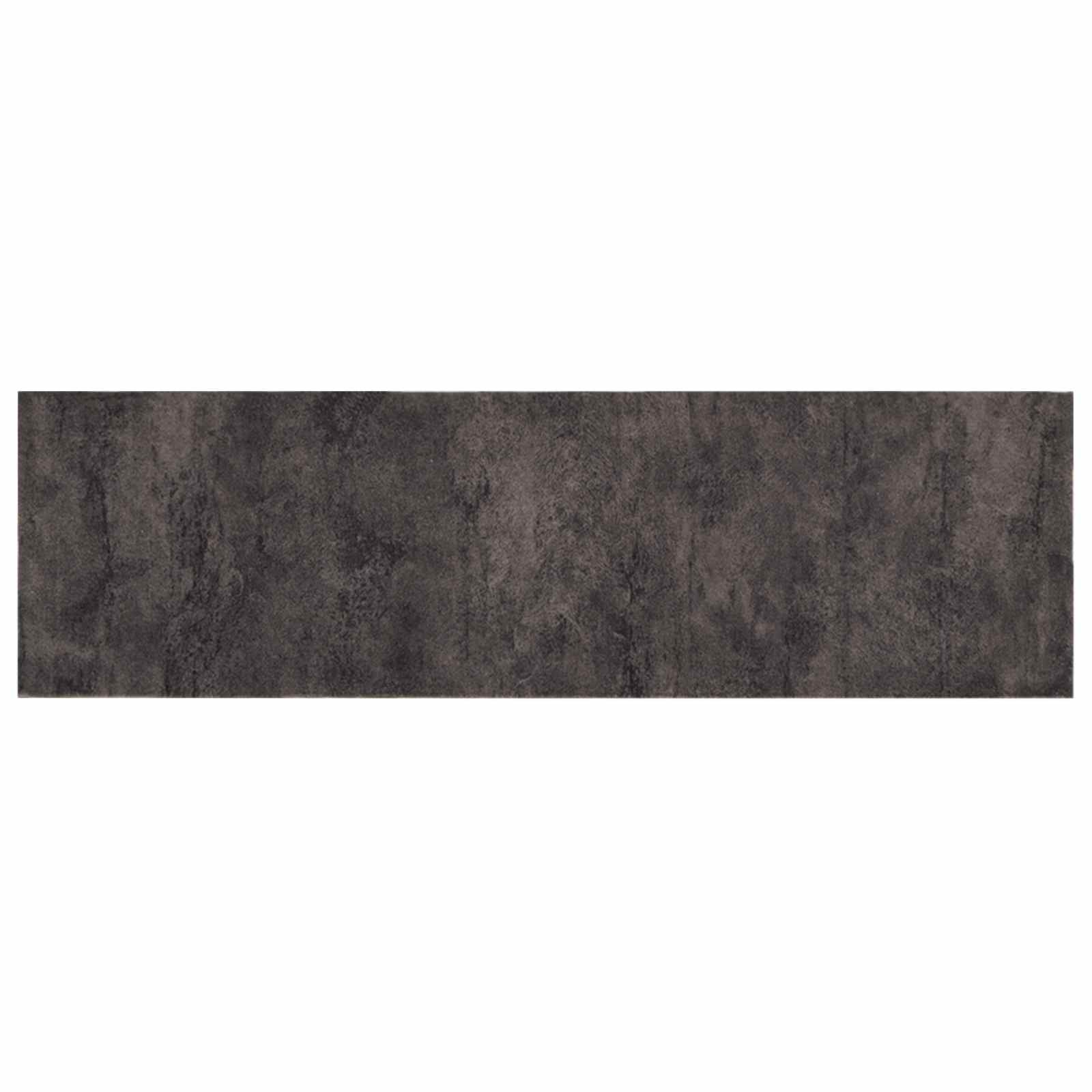 Keuken Vloerkleed Zwart beton 300 x 60 cm 100% Polyamide