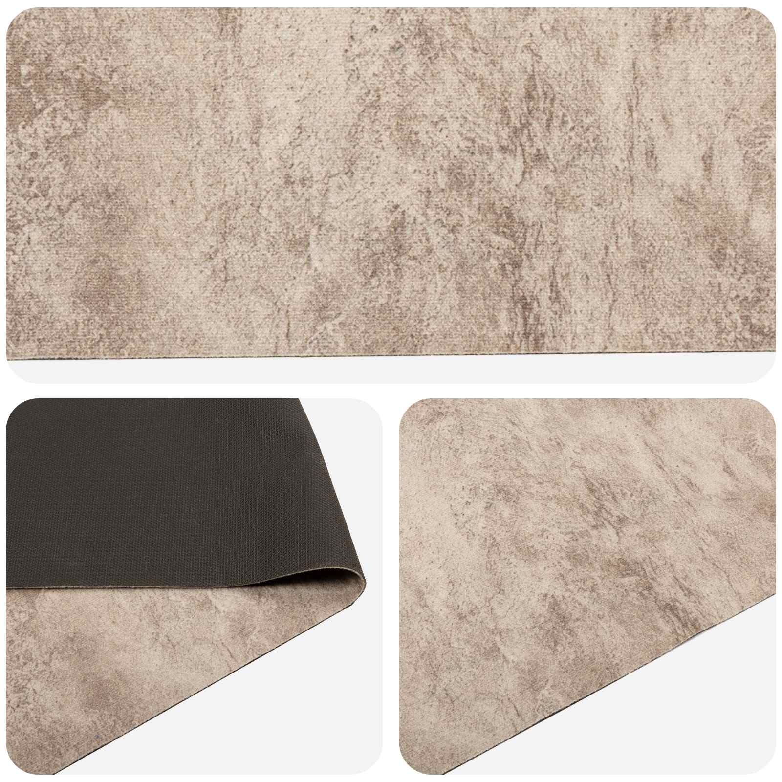 Keuken Vloerkleed Beige beton 150 x 45 cm 100% Polyamide