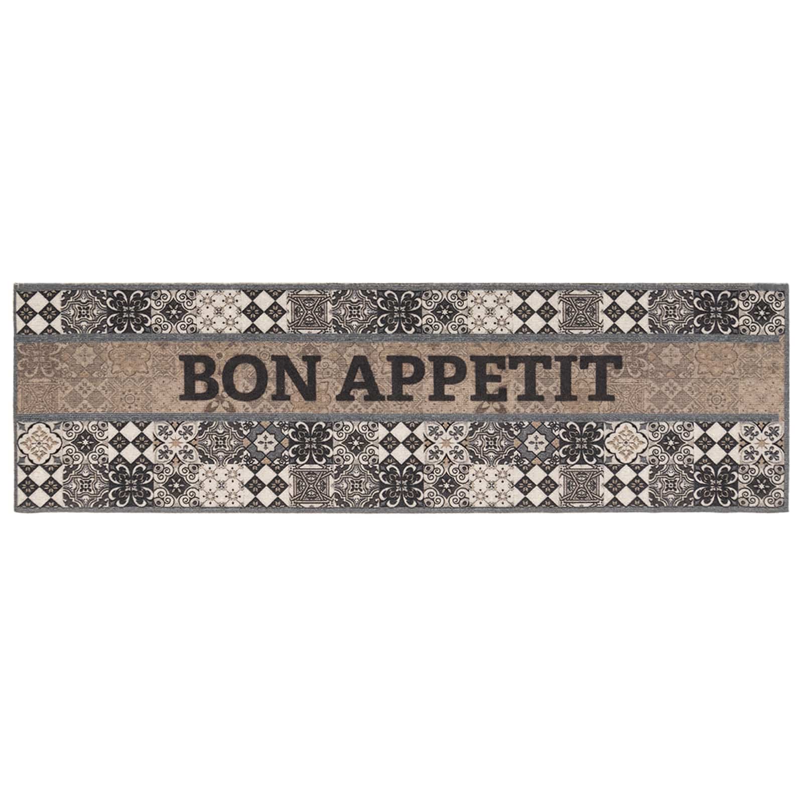Keuken Vloerkleed Grijs bon appetit 300 x 60 cm 100% Polyamide