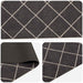 Keuken Vloerkleed Antraciet geruit 180 x 60 cm 100% Polyamide