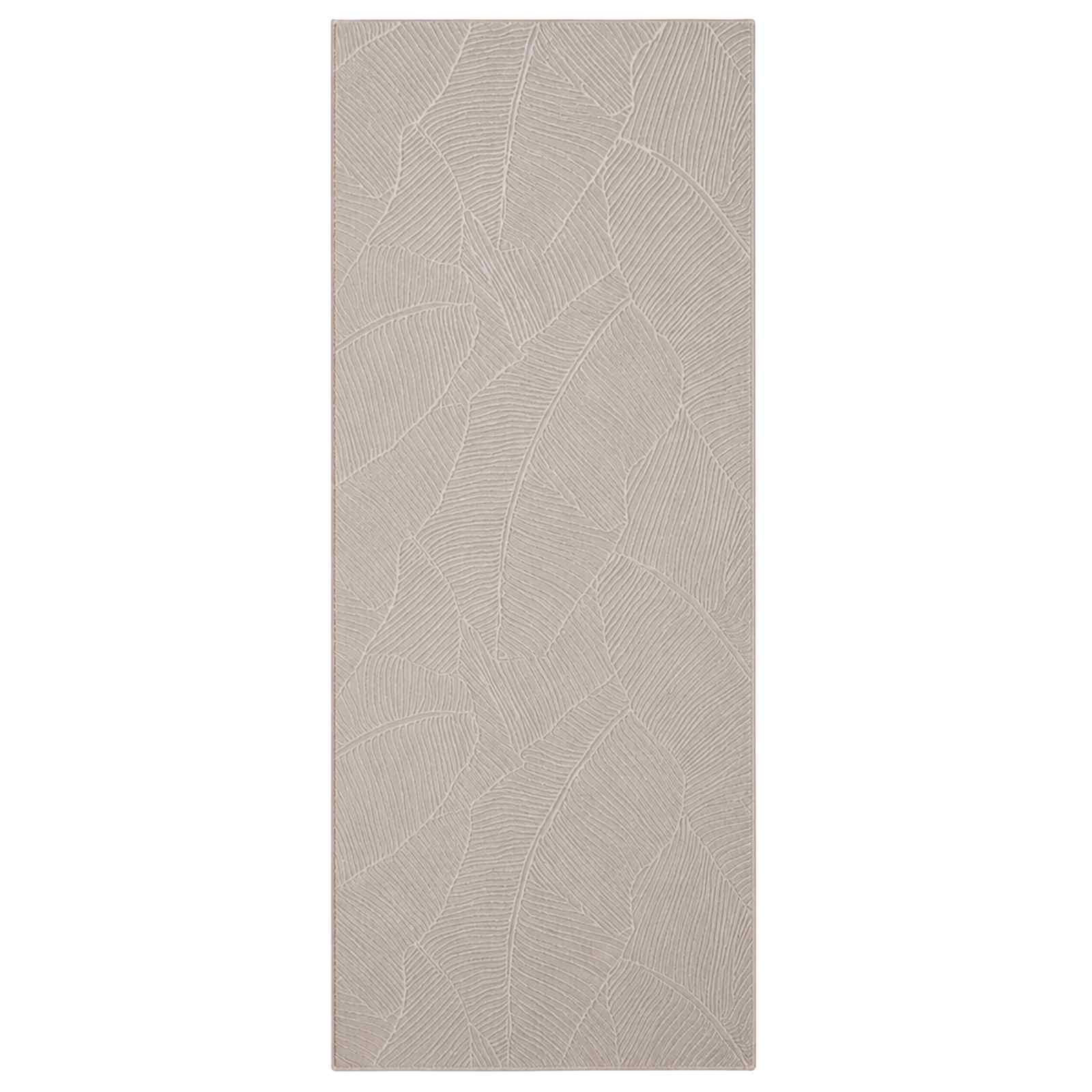 Vloerkleed IZA Beige 80 x 200 cm 100% Polyester Laagpolig