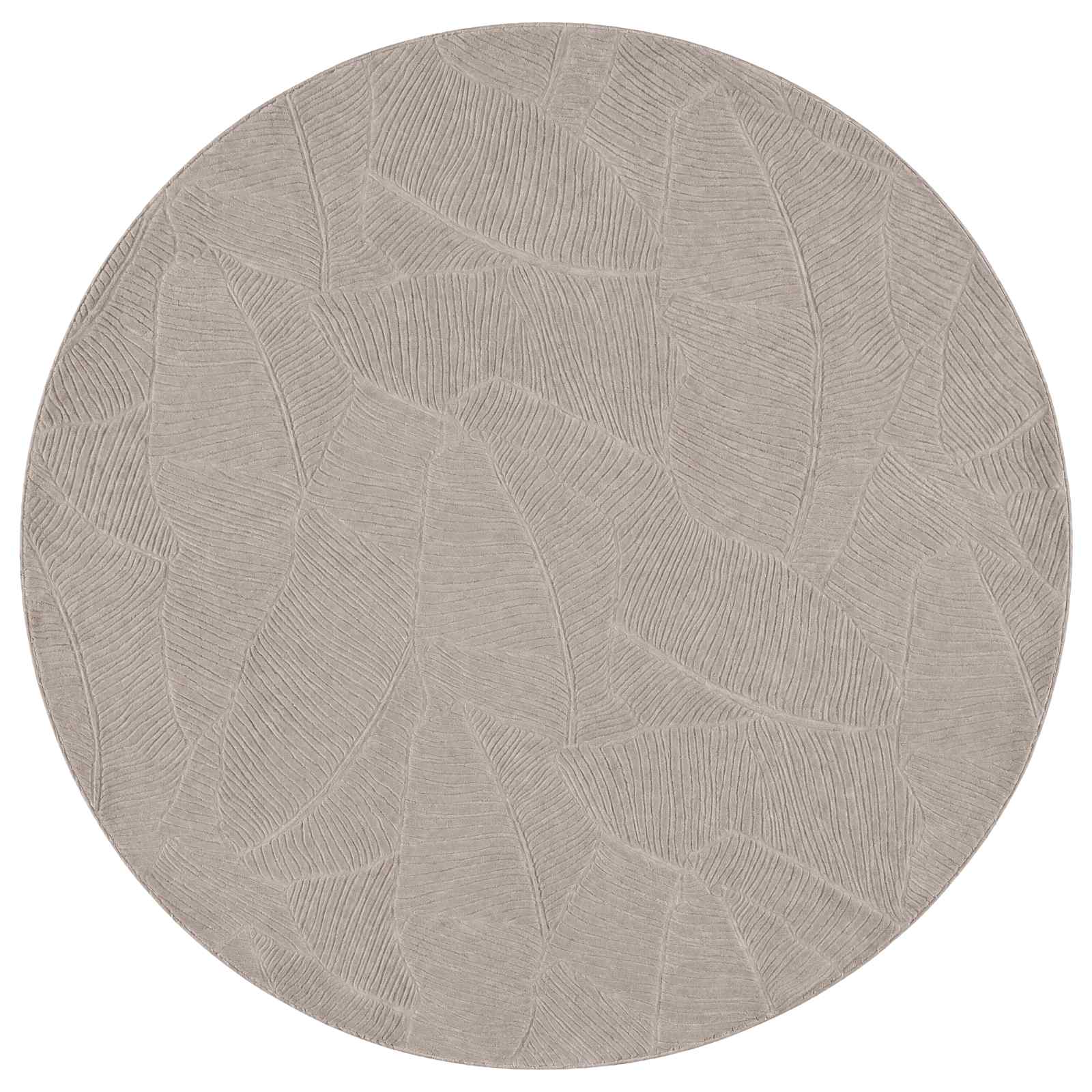 Vloerkleed IZA Beige Ø 160 cm 100% Polyester Laagpolig