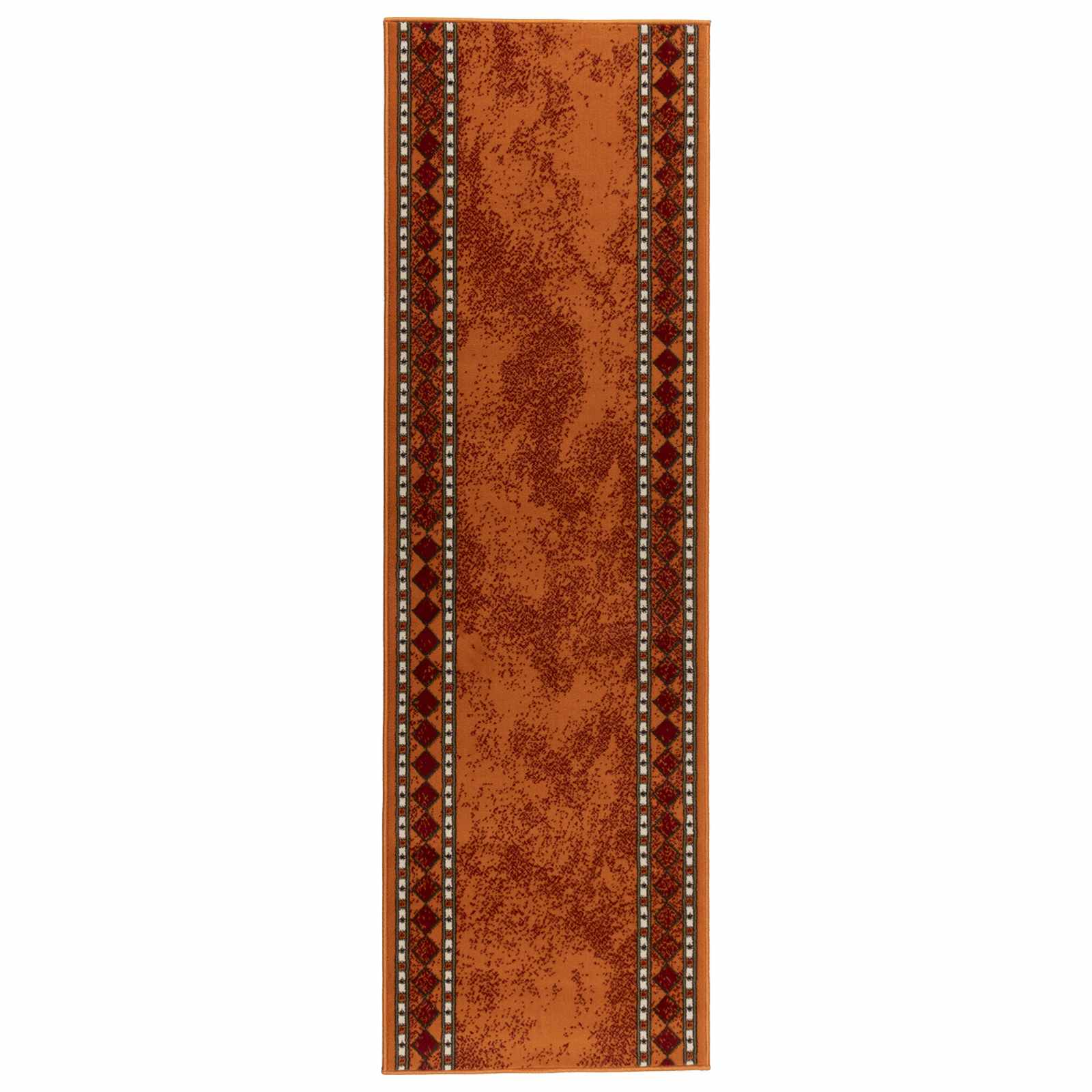Tapijtloper FLORNES Geweven Oranje Diamanten 80 x 200 cm PP
