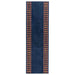 Tapijtloper FLORNES Geweven Blauw Diamanten 100 x 200 cm PP