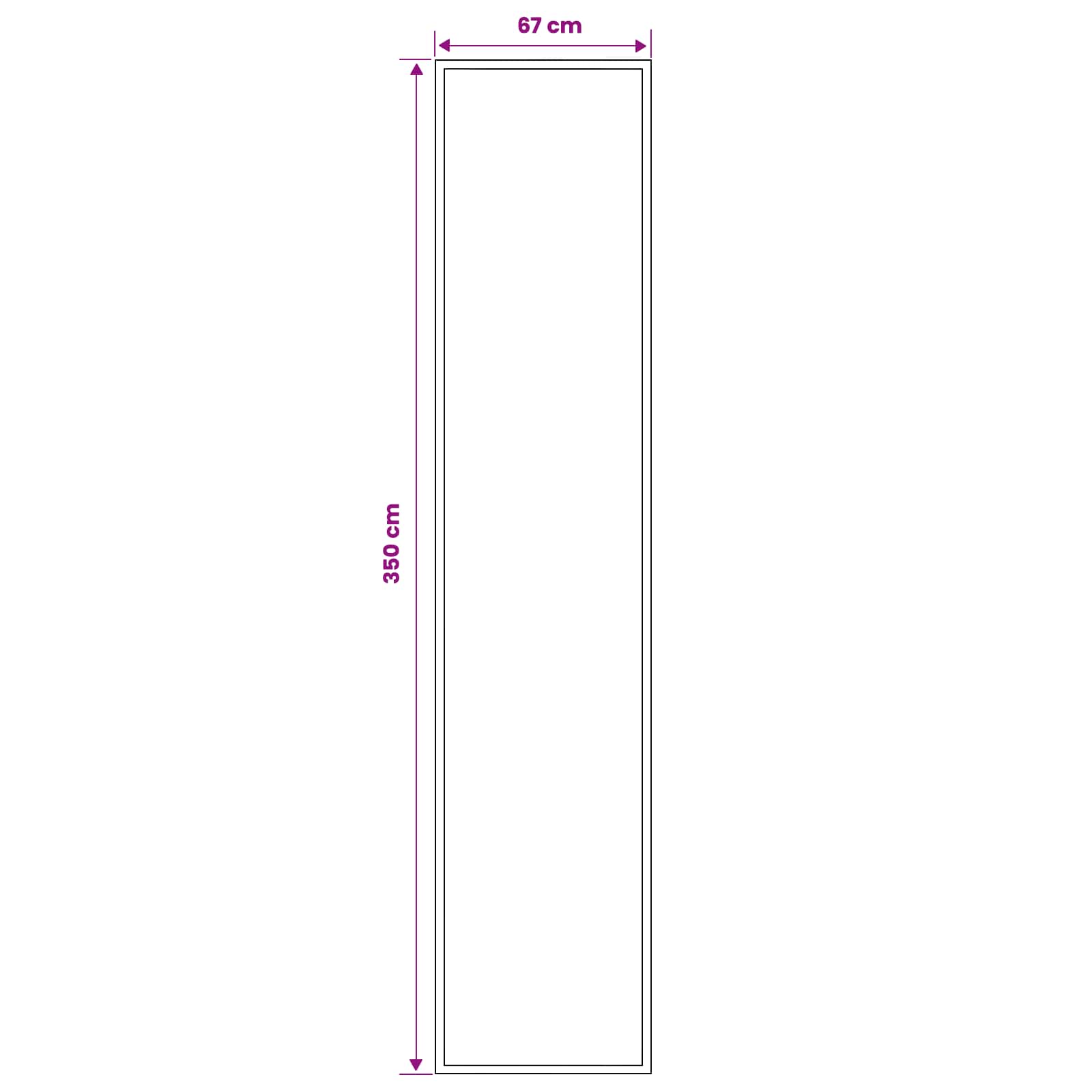 Tapijtloper FLORNES Geweven Groen Diamanten 67 x 350 cm PP 7 mm