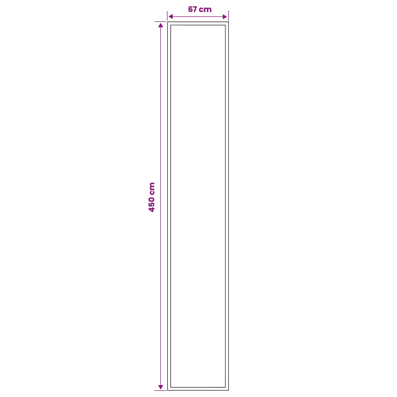 Tapijtloper FLORNES Geweven Grijs Bladeren 67 x 450 cm PP 7 mm