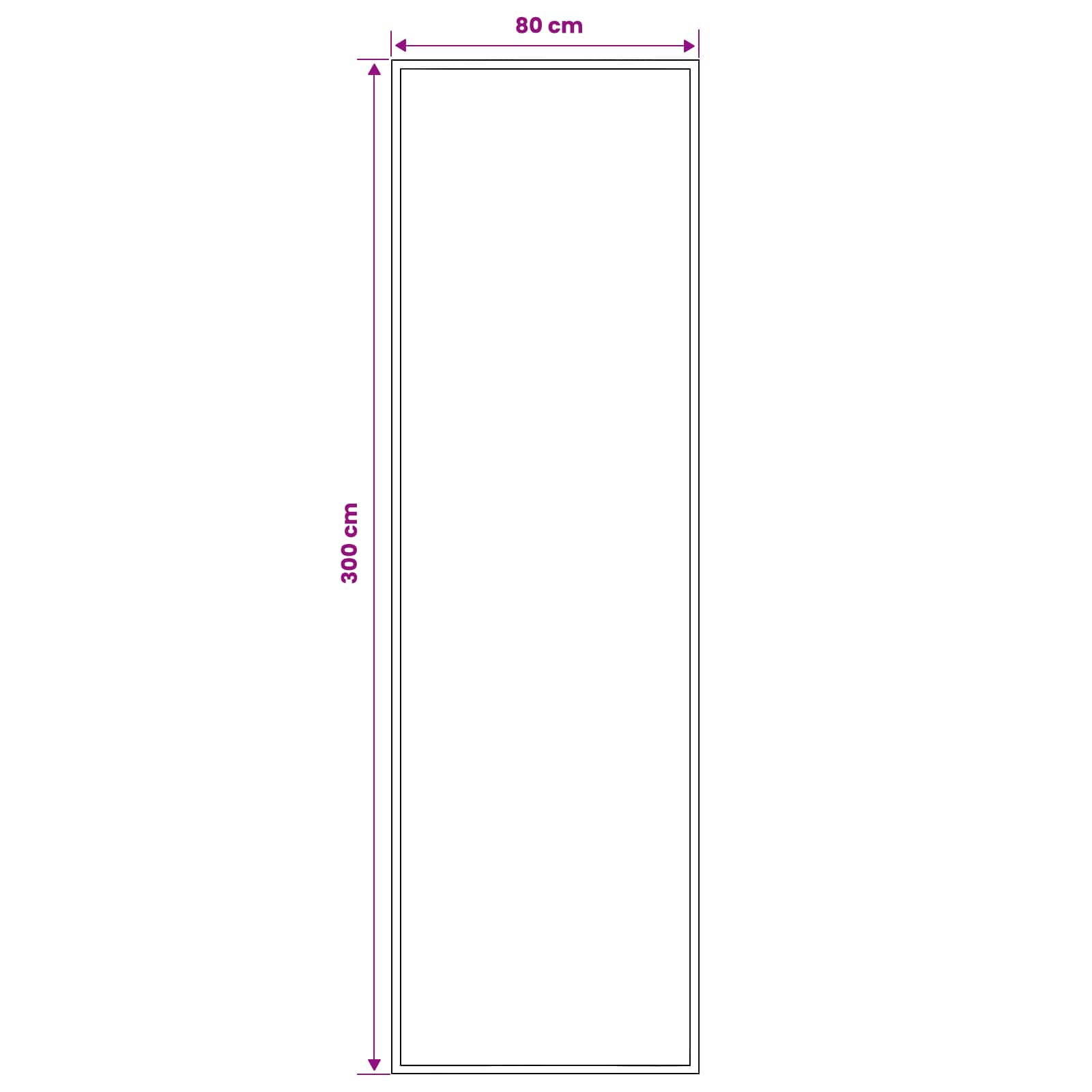 Tapijtloper FLORNES Geweven Grijs Bladeren 80 x 300 cm PP 7 mm
