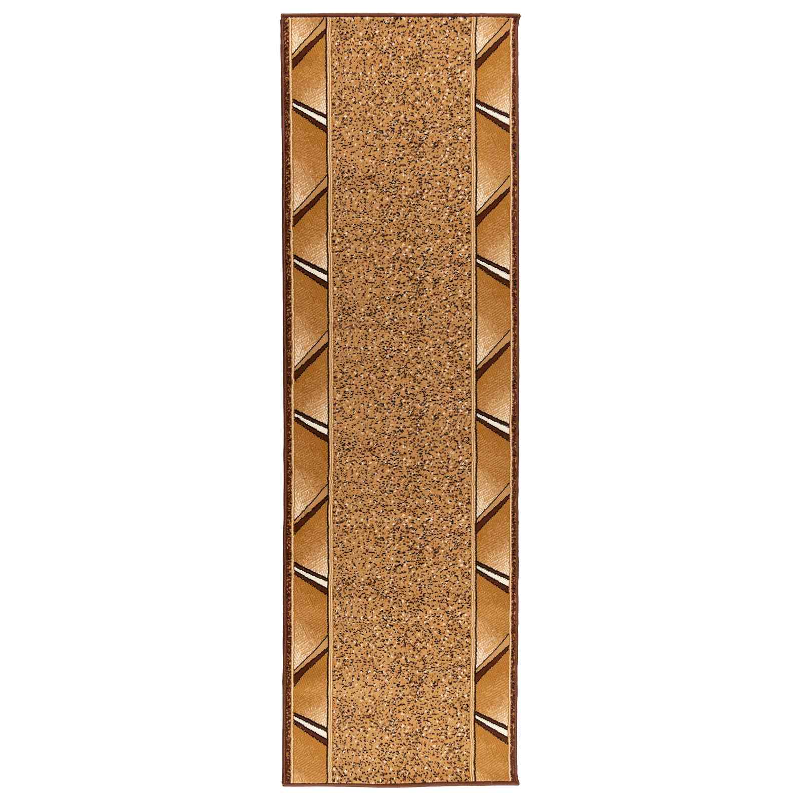Tapijtloper FLORNES Geweven Ochre Zigzag 67 x 200 cm PP 7 mm