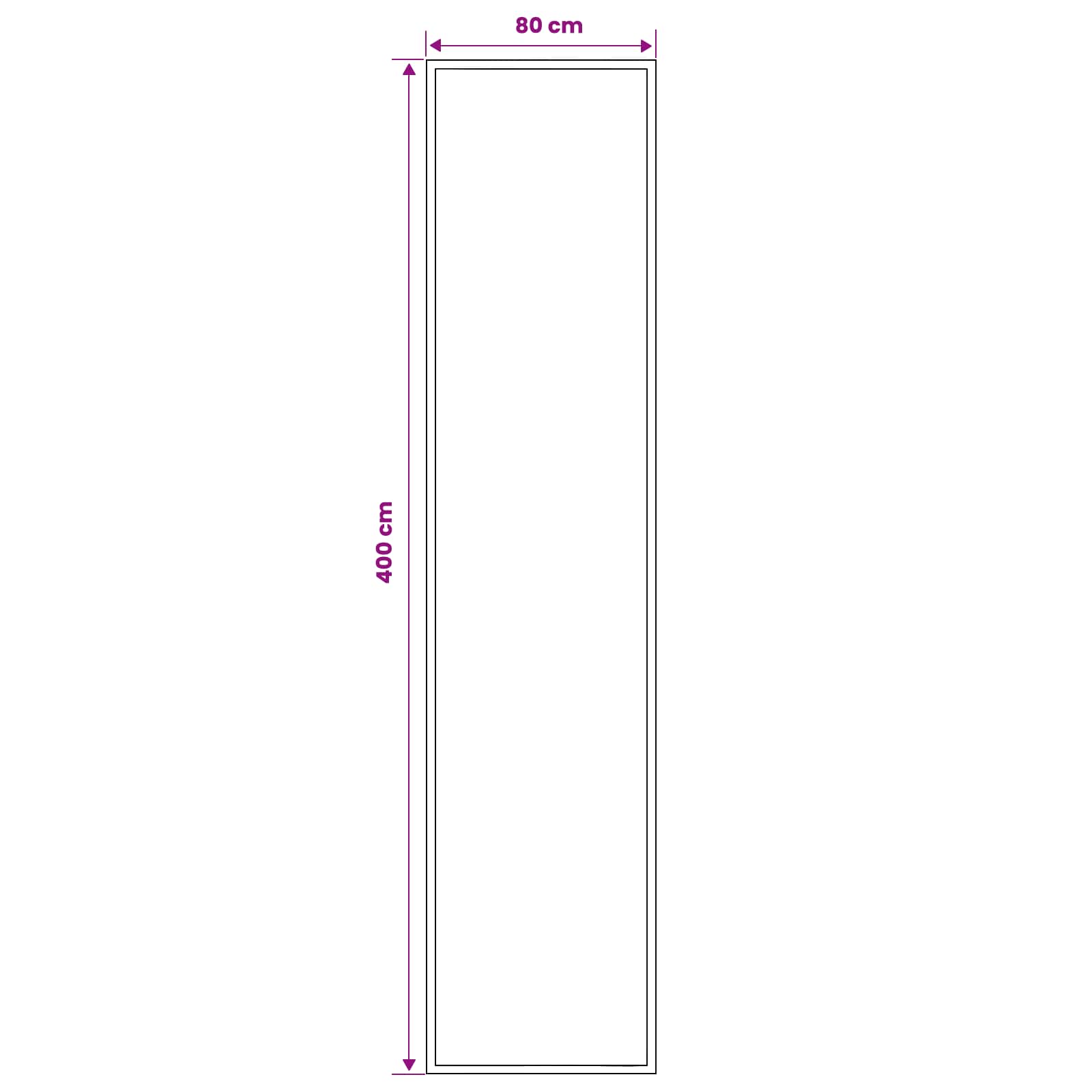 Tapijtloper FLORNES Geweven Bruin Zigzag 80 x 400 cm PP 7 mm