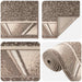 Tapijtloper FLORNES Geweven Taupe Zigzag 100 x 200 cm PP 7 mm